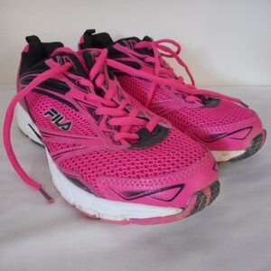 Fila Womens Pink / Black Athletic Shoes Sneakers